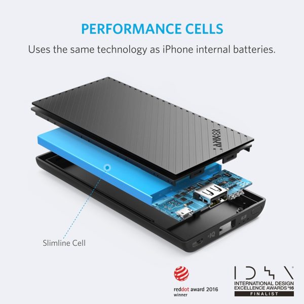 Anker PowerCore Slim 5000mAh Portable Charger - Black (A1250011) Anker PowerCore Slim 5000mAh Portable Charger - Black (A1250011)