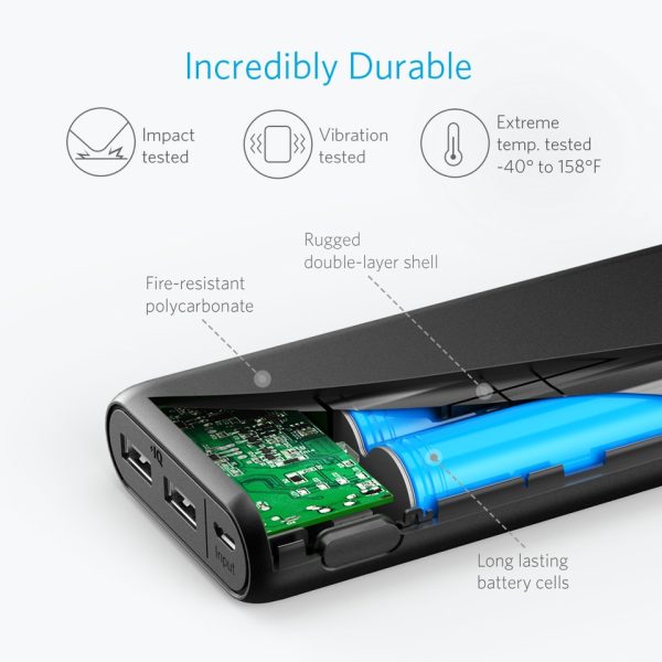 Anker PowerCore 15600mAh Powerbank - Black (A1252H11)