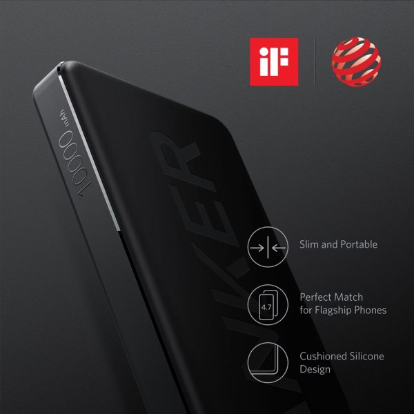 Anker PowerCore II Slim 10000mAh PowerBank - Black  (A1261H11)