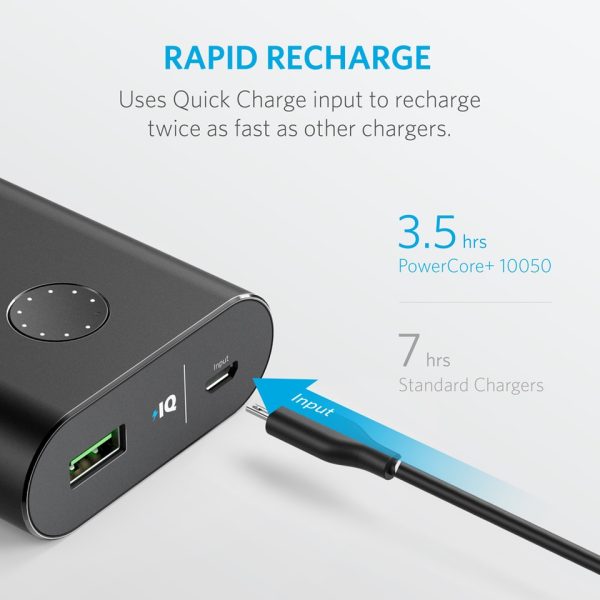 Anker PowerCore+ 10050mAh Powerbank With Quick Charge 3.0 - Black  (A1311H11)
