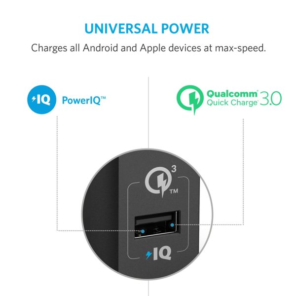 Anker PowerPort+ 1 Wall Charger with Quick Charge 3.0 - Black