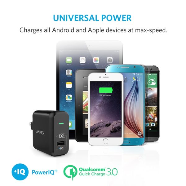 Anker PowerPort+ 1 Wall Charger with Quick Charge 3.0 - Black