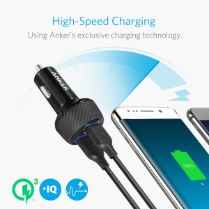 Anker PowerDrive Speed 2 Car Charger (2X Quick Charge 3.0) - Black (A2228H11)