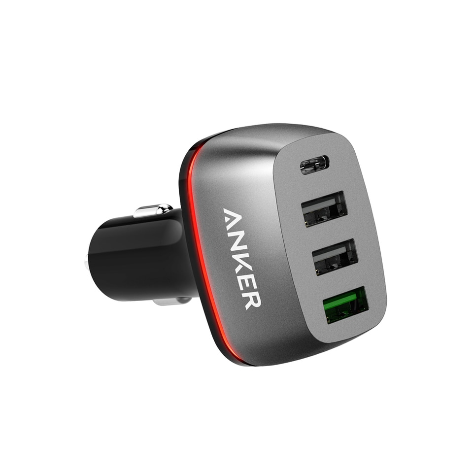Anker PowerDrive 4 Ports 1 USB-C Port QC 3.0 - Black A2240011