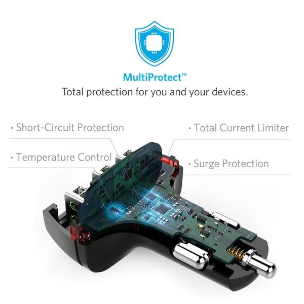 Anker PowerDrive + 4 Ports (1 USB-C Port) QC 3.0 - Black (A2240011)