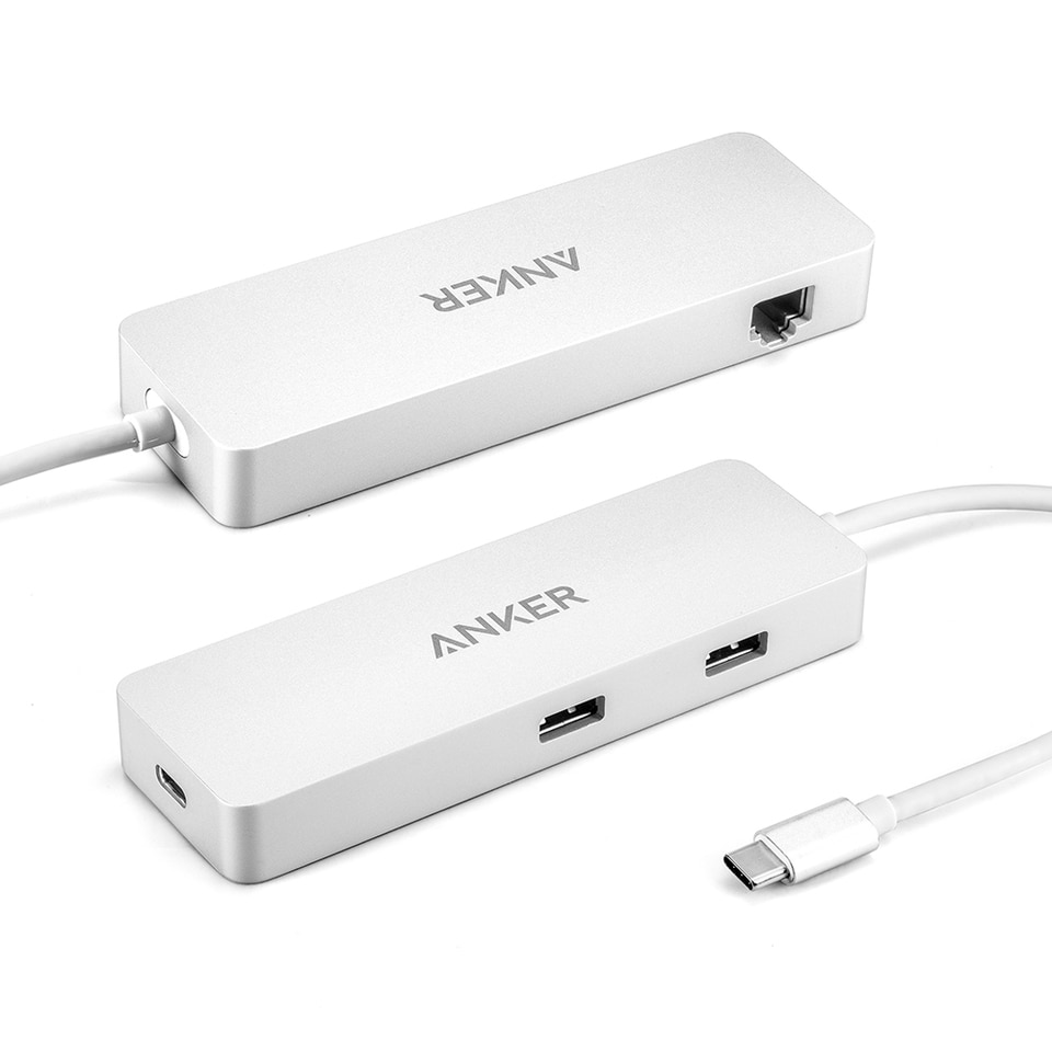 Anker Premium USB-C Hub with Ethernet Port - Silver A8302H41