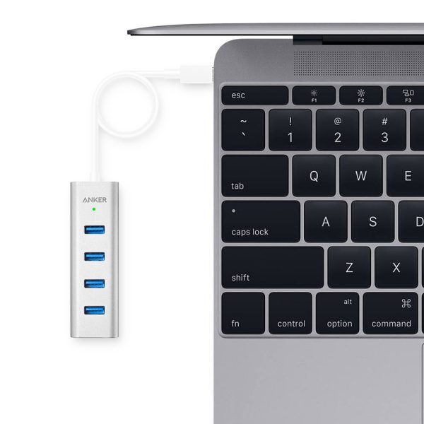 Anker USB-C To 4 Ports USB 3.0 Hub - Silver ( A8305041 )