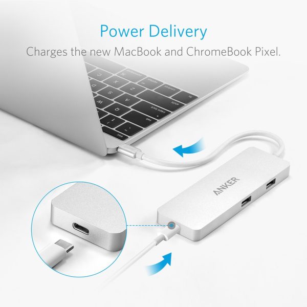 Anker Premium USB-C Hub with HDMI and Power Delivery - Silver (A8342H41)
