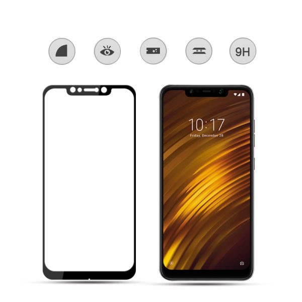 Mocolo Mi Pocofone F1 / Poco F1 Edge to Edge Tempered Glass - Black