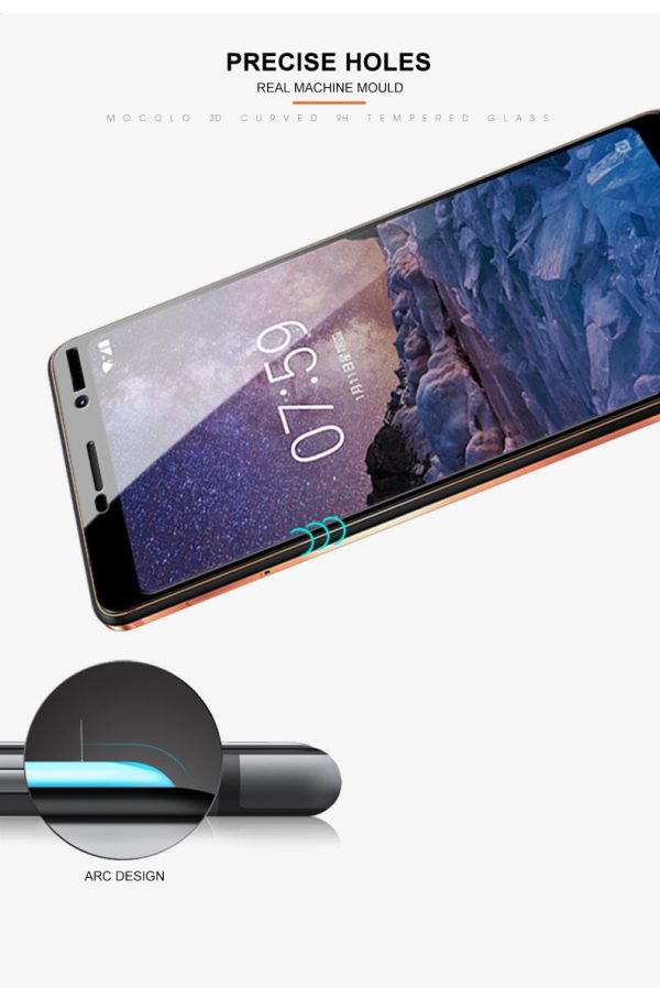 Mocolo Nokia 7 Plus Edge to Edge Tempered Glass - Black