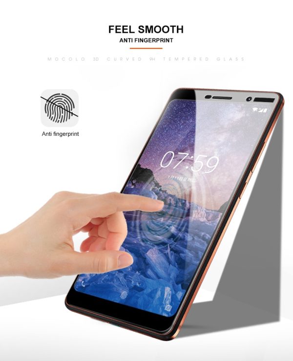 Mocolo Nokia 7 Plus Edge to Edge Tempered Glass - Black