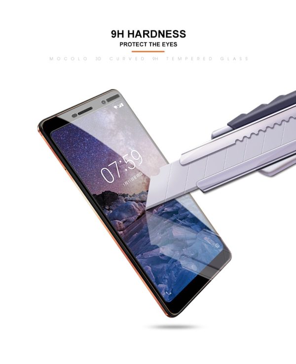 Mocolo Nokia 7 Plus Edge to Edge Tempered Glass - Black