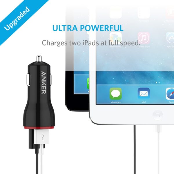 Anker PowerDrive 2-Port 24W USB Car Charger & 3ft Micro USB Cable - (B2310H11)