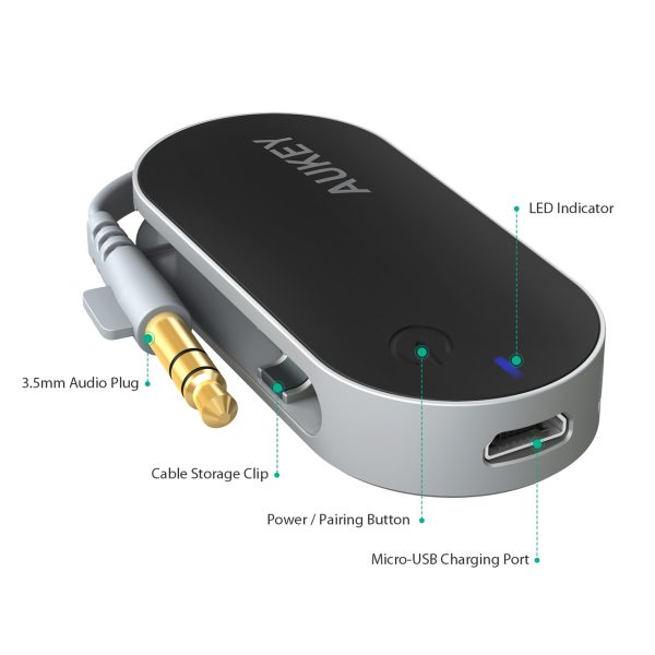 AUKEY Bluetooth Transmitter Wireless Portable Stereo Music Adapter - BT-C1