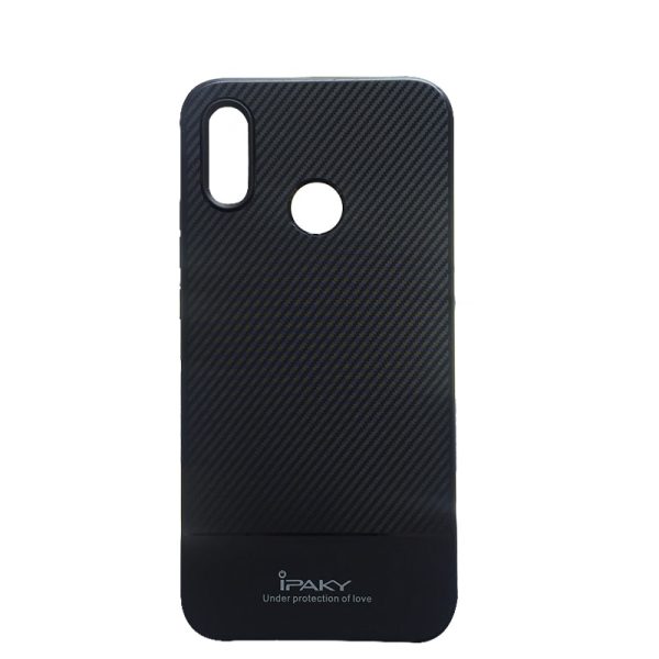 Huawei P20 Lite Carbon Fiber Design Soft Case by iPaky - Black
