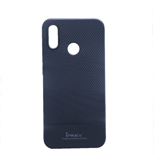 Huawei P20 Lite Carbon Fiber Design Soft Case by iPaky - Blue Huawei P20 Lite Carbon Fiber Design Soft Case by iPaky - Blue