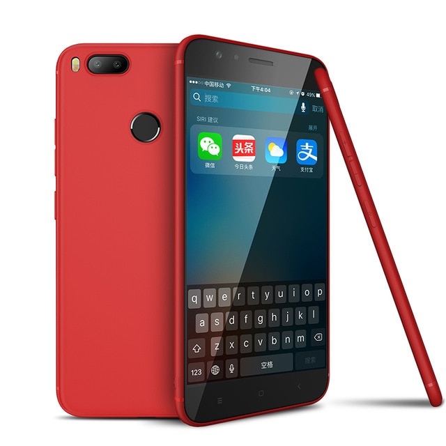 Mi A1 Android One Cafele Soft Matte TPU Case - Red