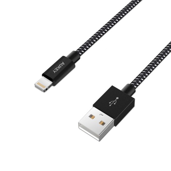 AUKEY Lightning Charging & Sync Cable, 6.6ft Nylon Braided MFi Certified - CB-D42 AUKEY Lightning Charging & Sync Cable, 6.6ft Nylon Braided MFi Certified - CB-D42