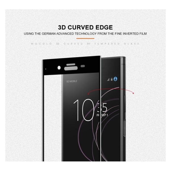 Mocolo Sony Xperia XZ1 Edge to Edge Tempered Glass - Black