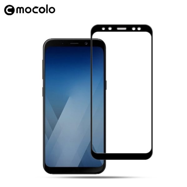 Mocolo Samsung Galaxy A8 Plus 2018 Edge to Edge Tempered Glass - Black