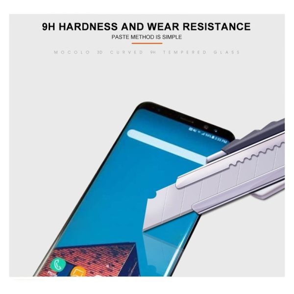 Mocolo Samsung Galaxy A8 Plus 2018 Edge to Edge Tempered Glass - Black