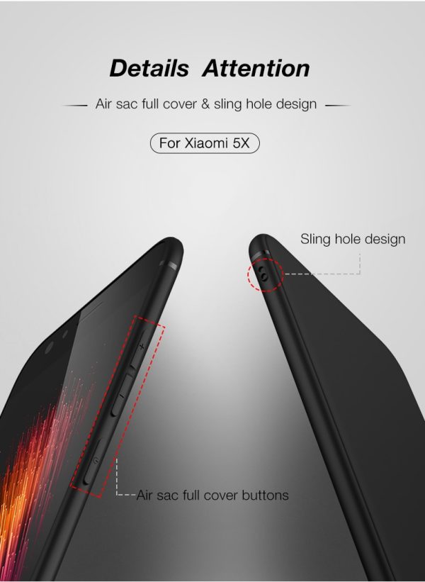 Mi A1 Android One Cafele Soft Matte TPU Case - Deep Gray