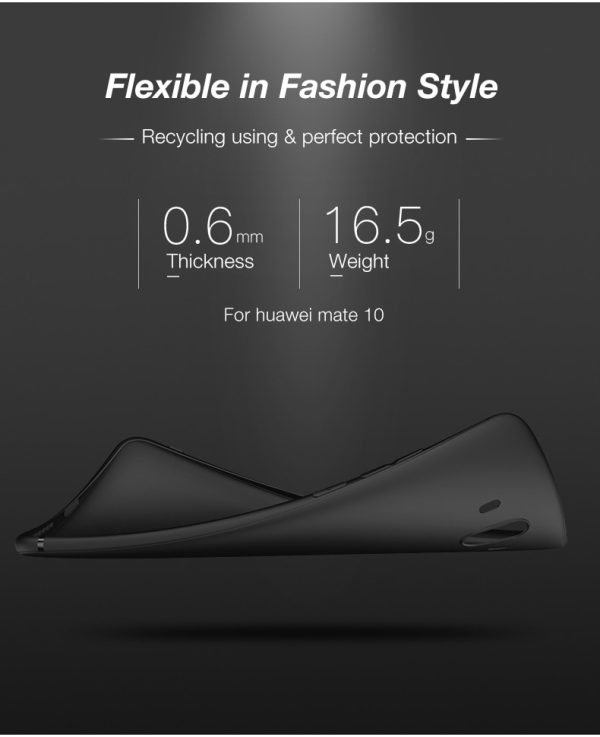 Huawei Mate 10 Cafele Soft Matte TPU Case - Black