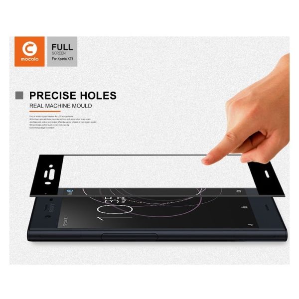 Mocolo Sony Xperia XZ1 Edge to Edge Tempered Glass - Black