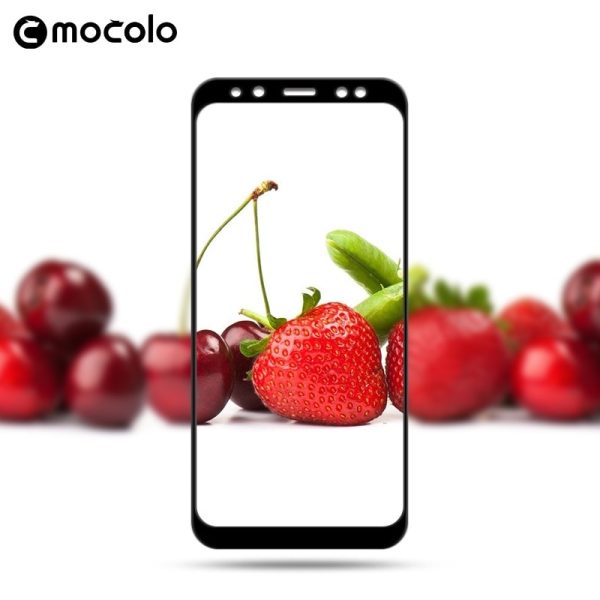 Mocolo Samsung Galaxy A8 Plus 2018 Edge to Edge Tempered Glass - Black