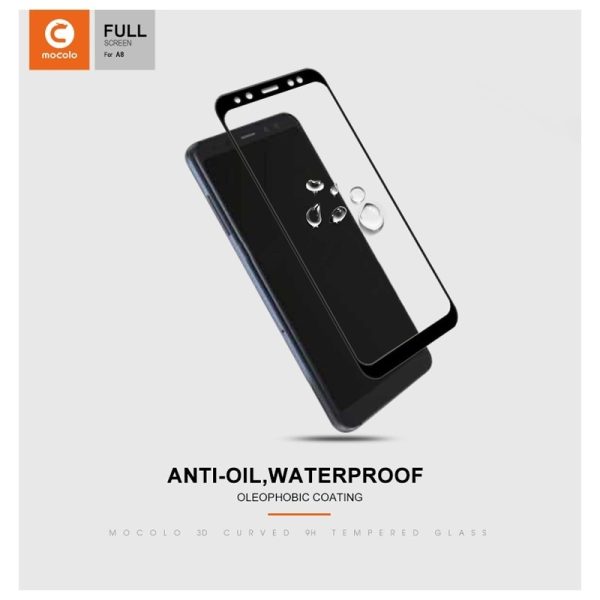 Mocolo Samsung Galaxy A8 Plus 2018 Edge to Edge Tempered Glass - Black