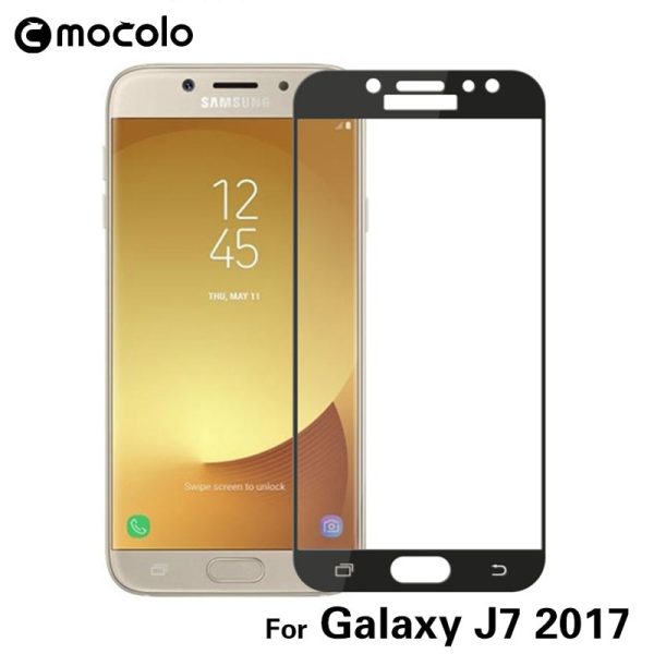 Mocolo Samsung Galaxy J7 2017 Edge to Edge Tempered Glass - Black Mocolo Samsung Galaxy J7 2017 Edge to Edge Tempered Glass - Black