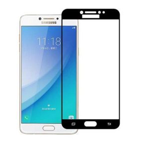 Mocolo Samsung Galaxy C5 Pro Edge to Edge Tempered Glass - Black