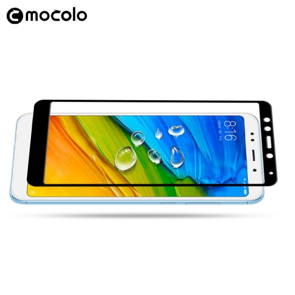Mocolo Mi Redmi 5 Edge to Edge Tempered Glass - Black