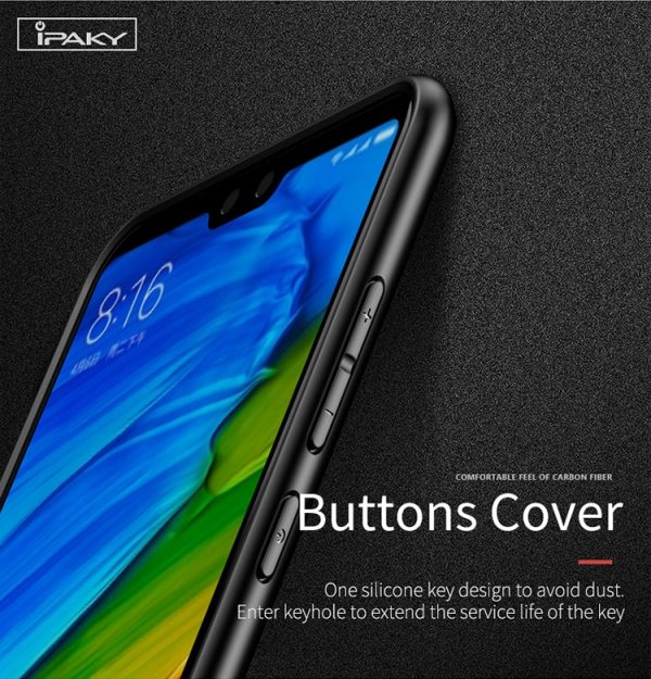 Huawei P20 Lite Carbon Fiber Design Soft Case by iPaky - Blue Huawei P20 Lite Carbon Fiber Design Soft Case by iPaky - Blue