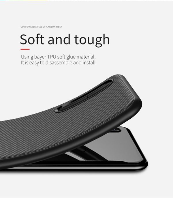 Huawei P20 Lite Carbon Fiber Design Soft Case by iPaky - Black