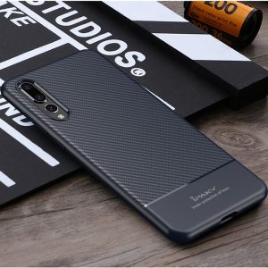 Huawei P20 Lite Carbon Fiber Design Soft Case by iPaky - Blue