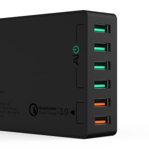 AUKEY 6 Port Desktop Charger with 2 Ports for QC 3.0 4 Ports for PowerIQ - PA-T11