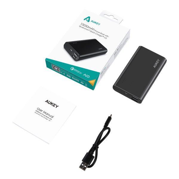 AUKEY 10050 mAh Quick Charging 3.0 Powerbank - PB-AT10 - Black
