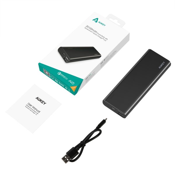 AUKEY 20100 mAh Quick Charging 3.0 Powerbank - PB-AT20 - Black