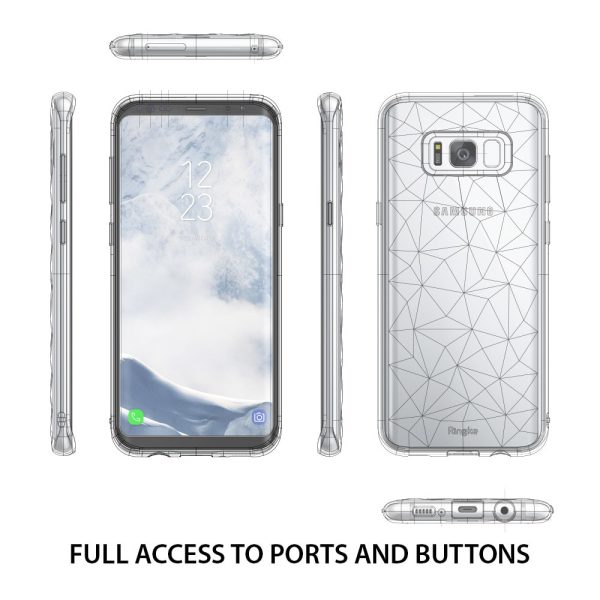 Galaxy S8 Air Prism Stylish Diamond Design Case - Clear