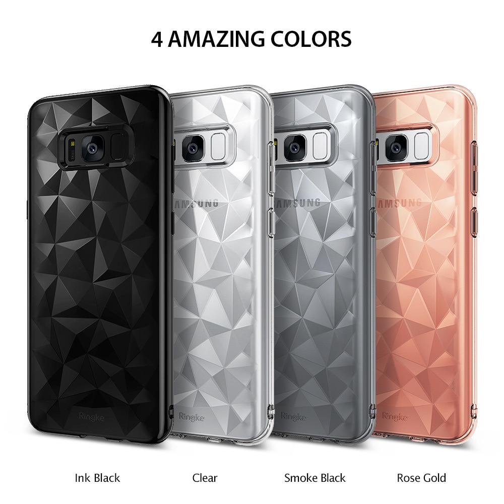Galaxy S8 Air Prism Stylish Diamond Design Case - Ink Black