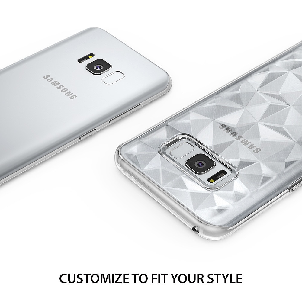 Galaxy S8 Air Prism Stylish Diamond Design Case - Ink Black