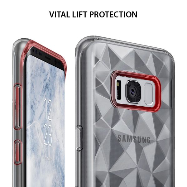 Galaxy S8 Air Prism Stylish Diamond Design Case - Clear