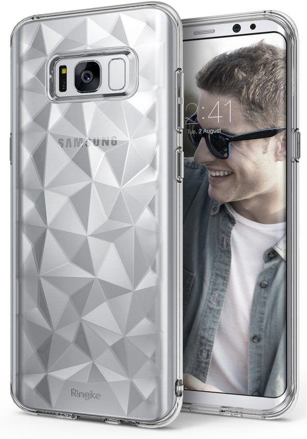 Galaxy S8 Air Prism Stylish Diamond Design Case - Clear