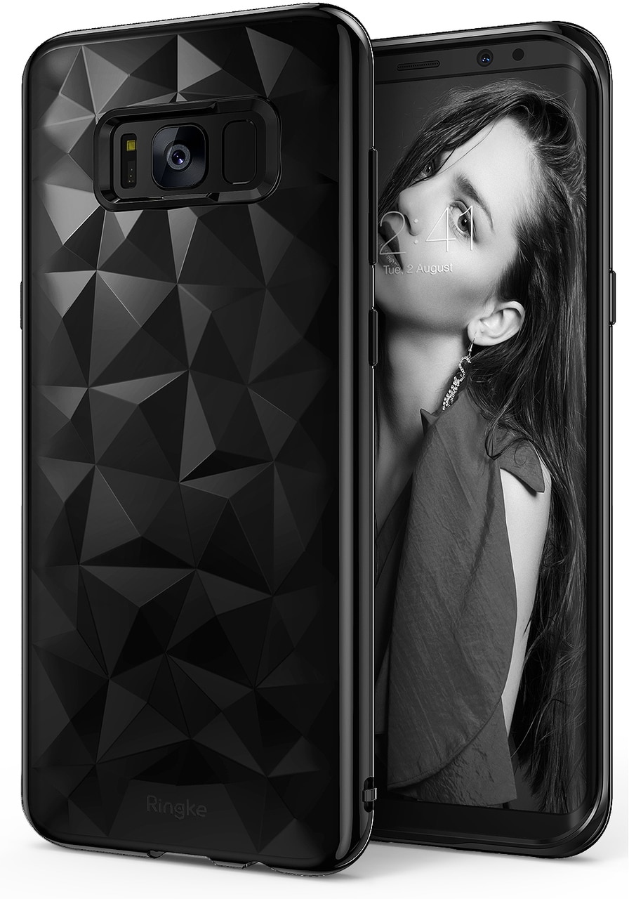 Galaxy S8 Air Prism Stylish Diamond Design Case - Ink Black
