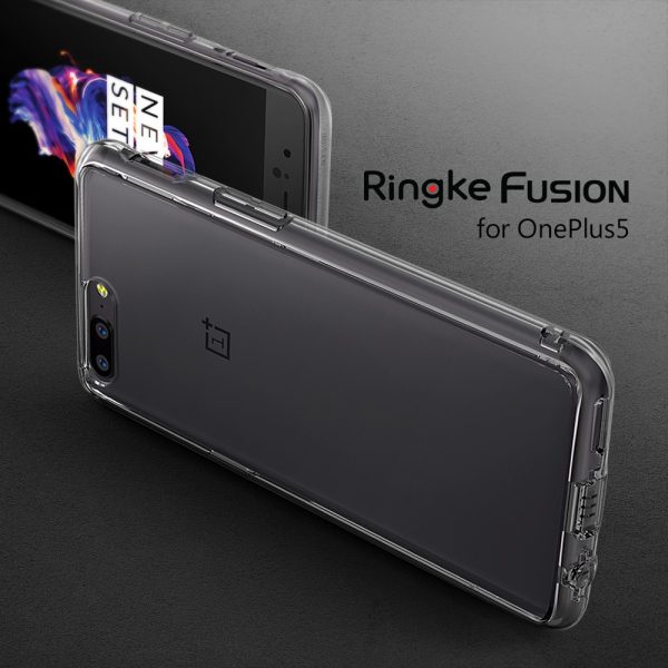 OnePlus 5 Ringke Hybrid Drop Protection Fusion Case - Crystal Clear