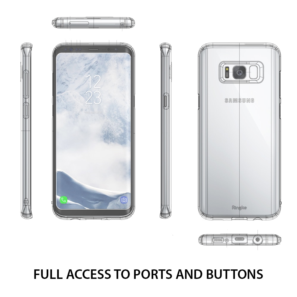Galaxy S8 Plus Ringke Slim Hard Back Cover - SF Black