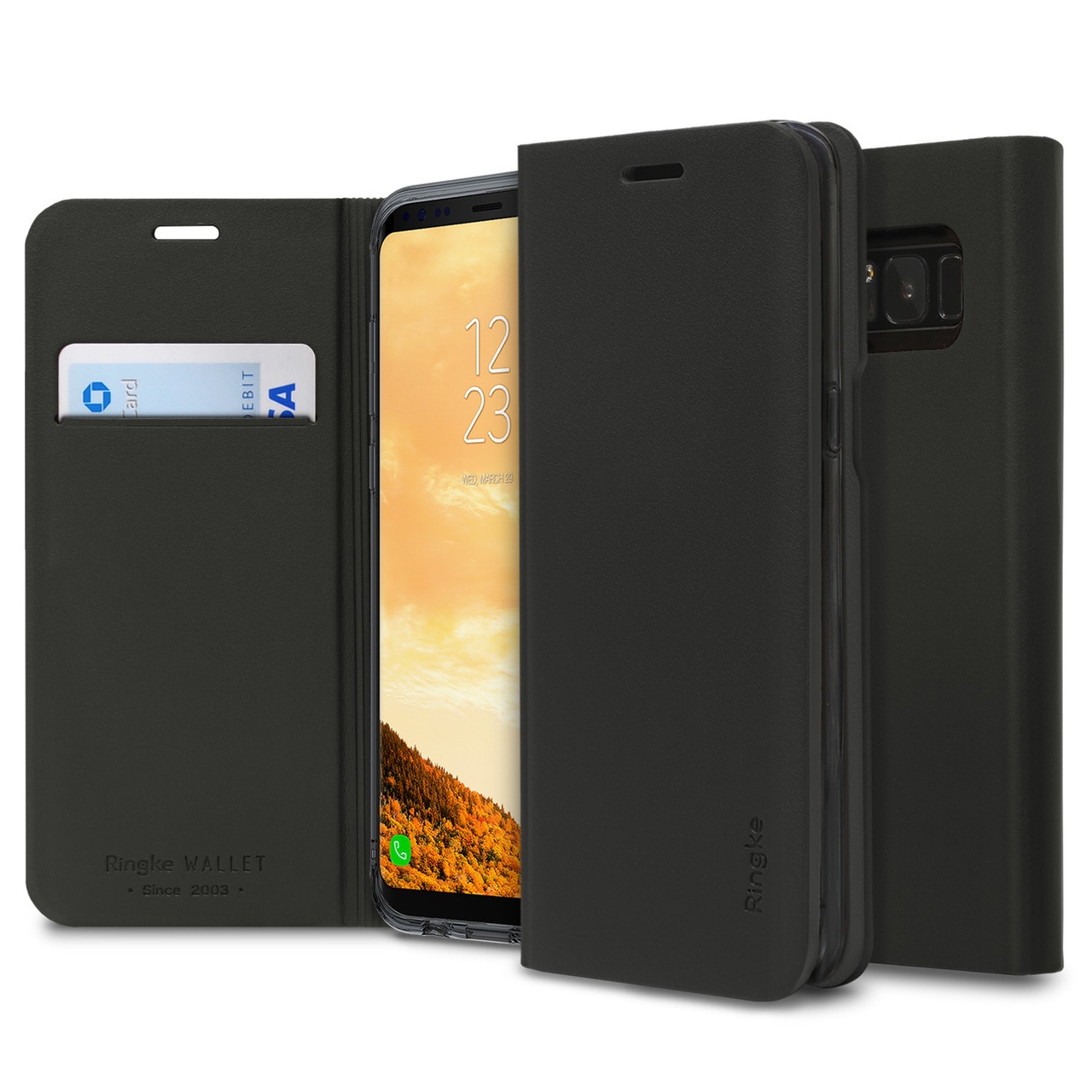 Samsung Galaxy S8 / S8 Plus Ringke Wallet Fit Flip Cover Leather Case