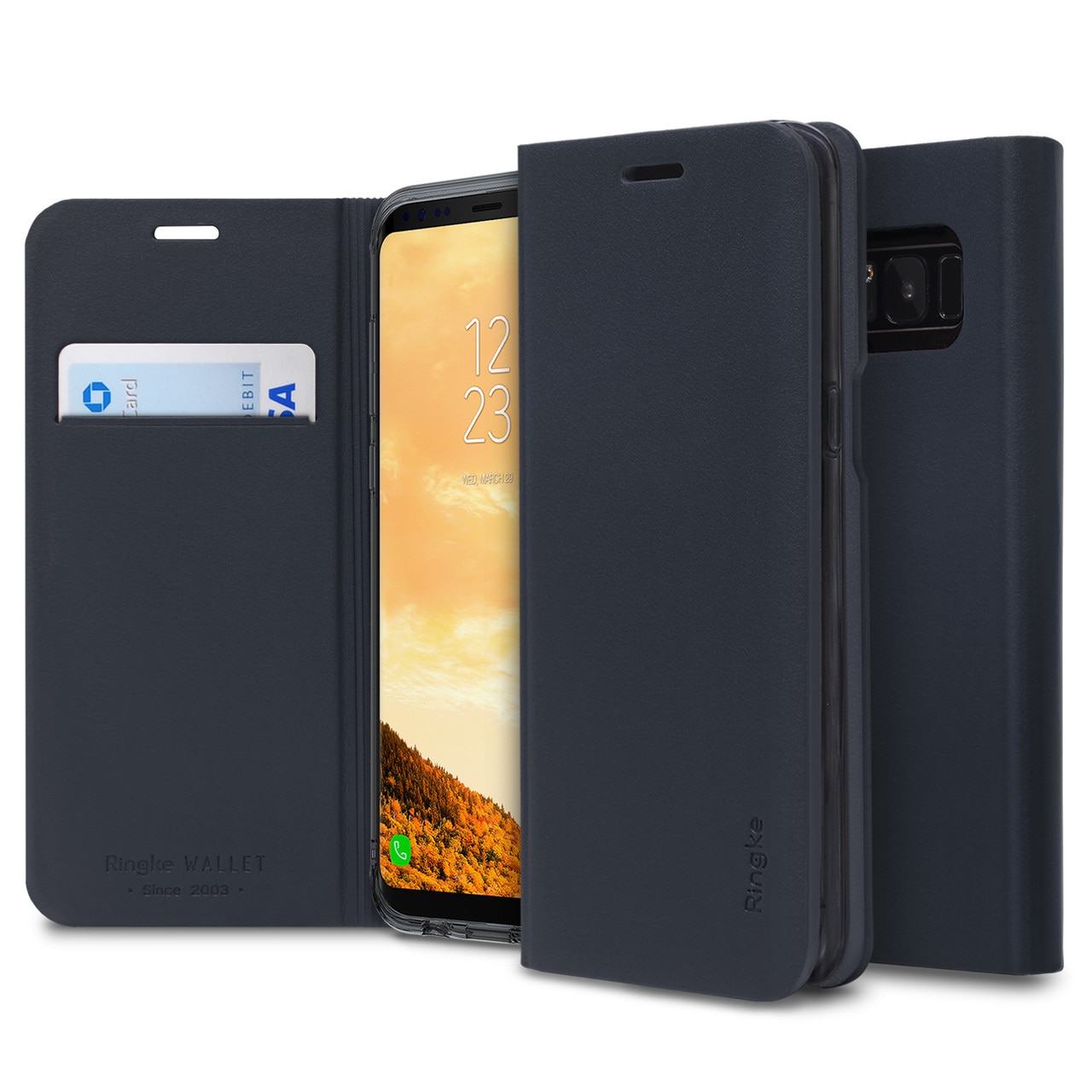Samsung Galaxy S8 / S8 Plus Ringke Wallet Fit Flip Cover Leather Case