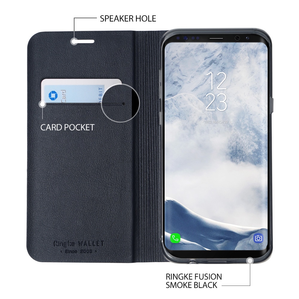 Samsung Galaxy S8 / S8 Plus Ringke Wallet Fit Flip Cover Leather Case